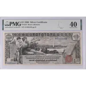 $1 1896 Small Red with rays Silver Certificates 225 (3)