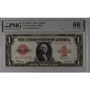 $1 1923 Small Red, scalloped Legal Tender Issues 40