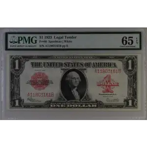 $1 1923 Small Red, scalloped Legal Tender Issues 40 (3)