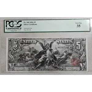 $5 1896 Small Red Silver Certificates 268